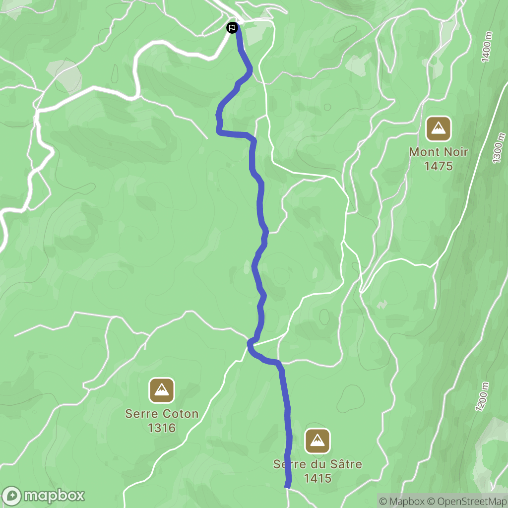 Malleval-en-Vercors : carte du parcours de randonnée - France