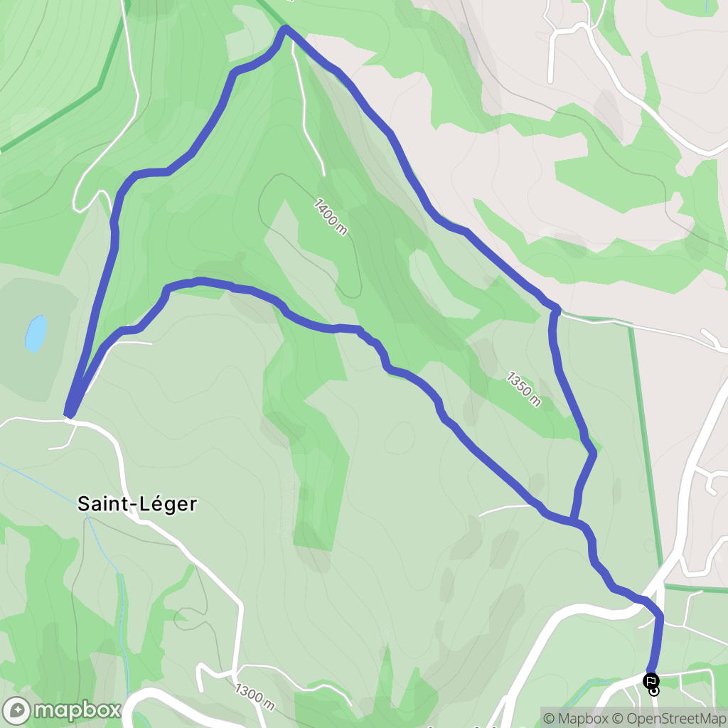 Montclar : carte du parcours de randonnée - France