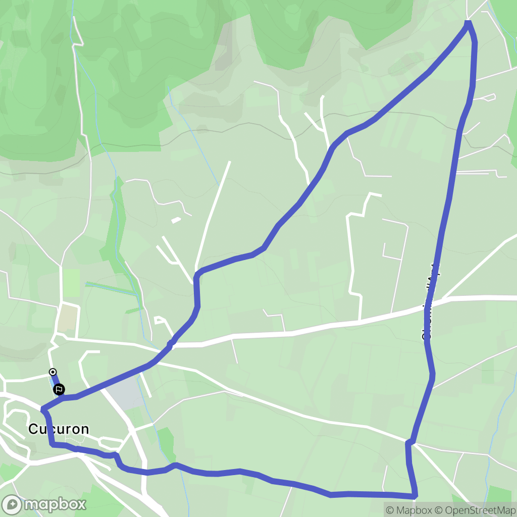 Cucuron : carte du parcours de randonnée - France