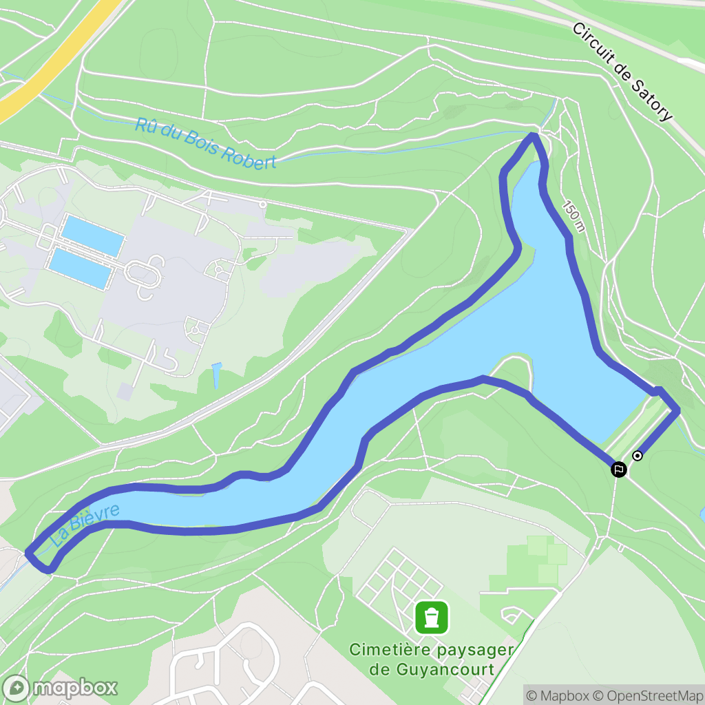 Guyancourt : carte du parcours de randonnée - France