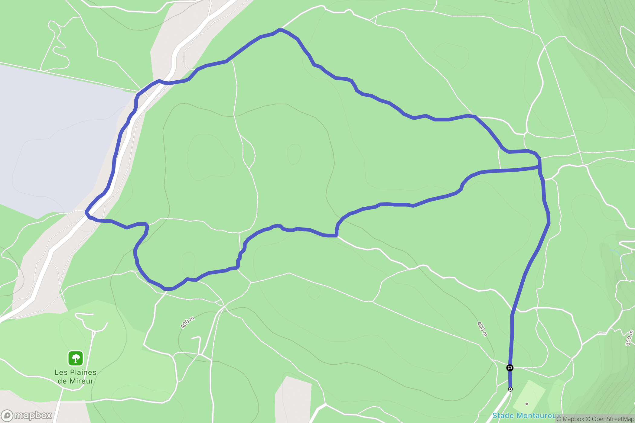 Montauroux : carte du parcours de randonnée - France