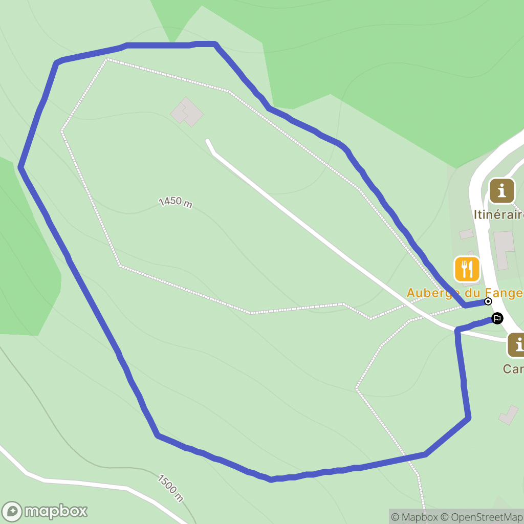 Auzet : carte du parcours de randonnée - France