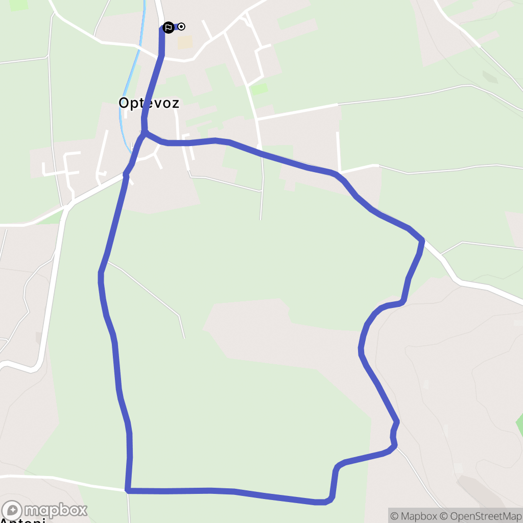 Optevoz : carte du parcours de randonnée - France