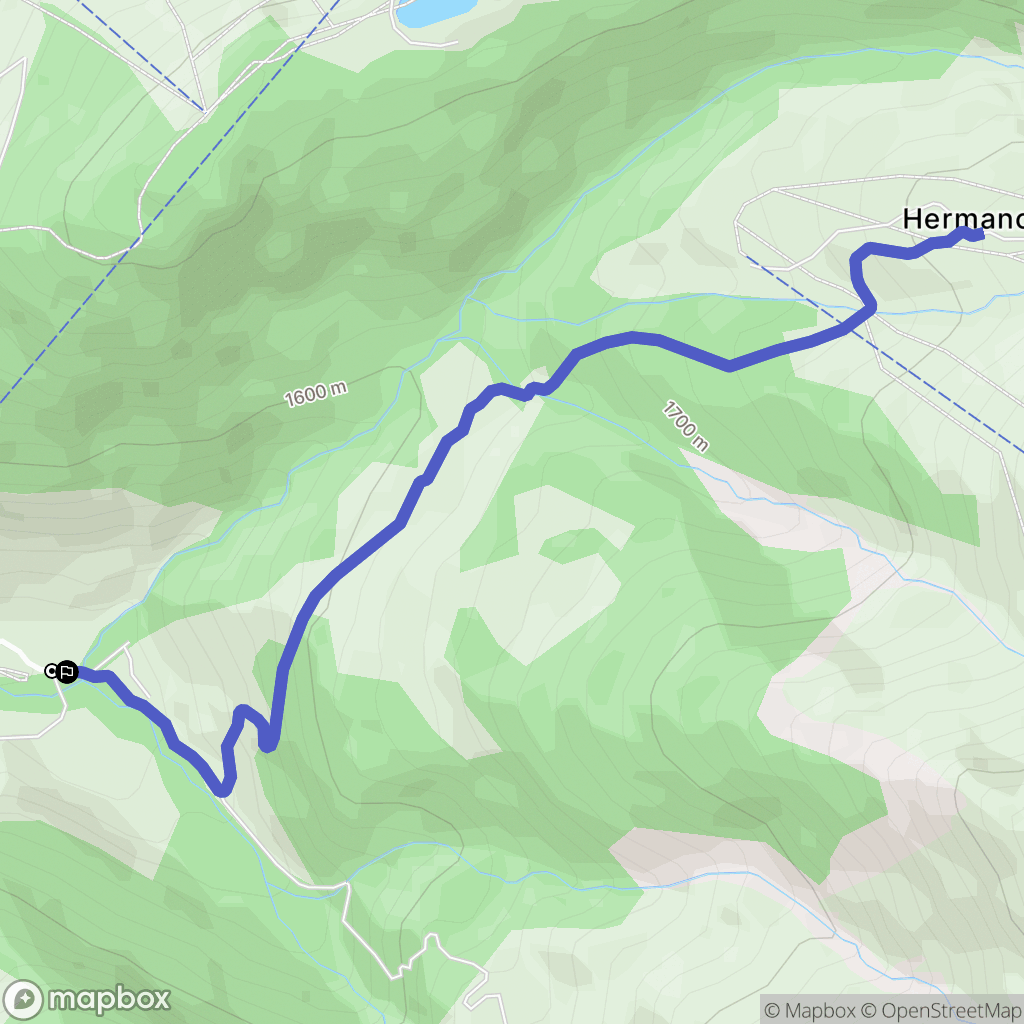 Megève : carte du parcours de randonnée - France