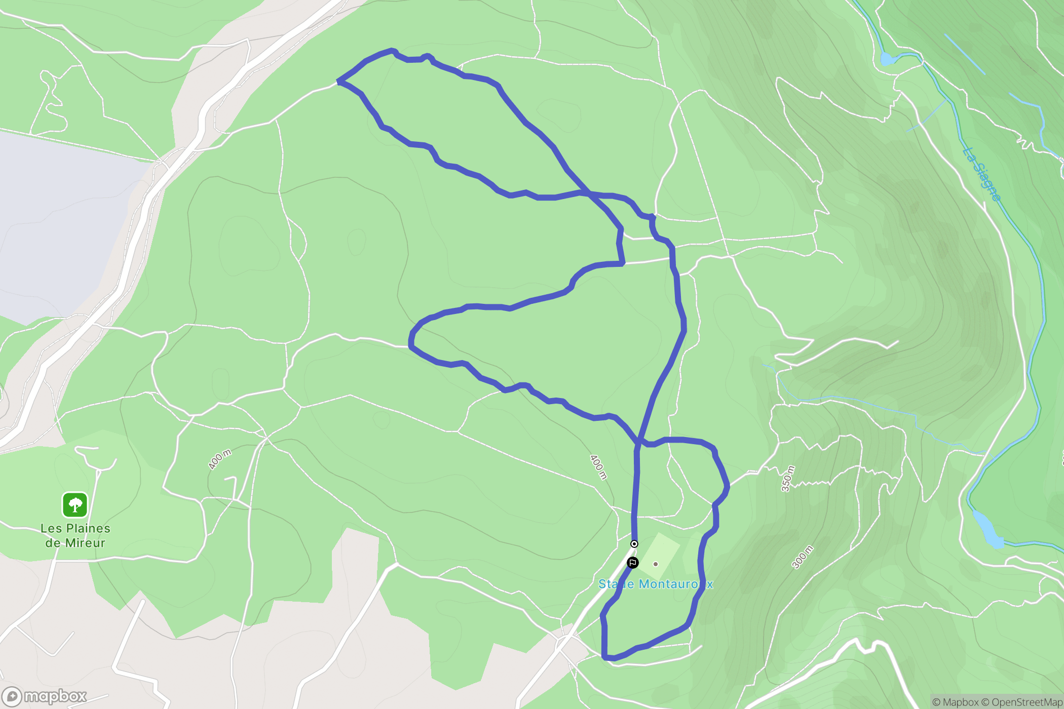 Montauroux : carte du parcours de randonnée - France