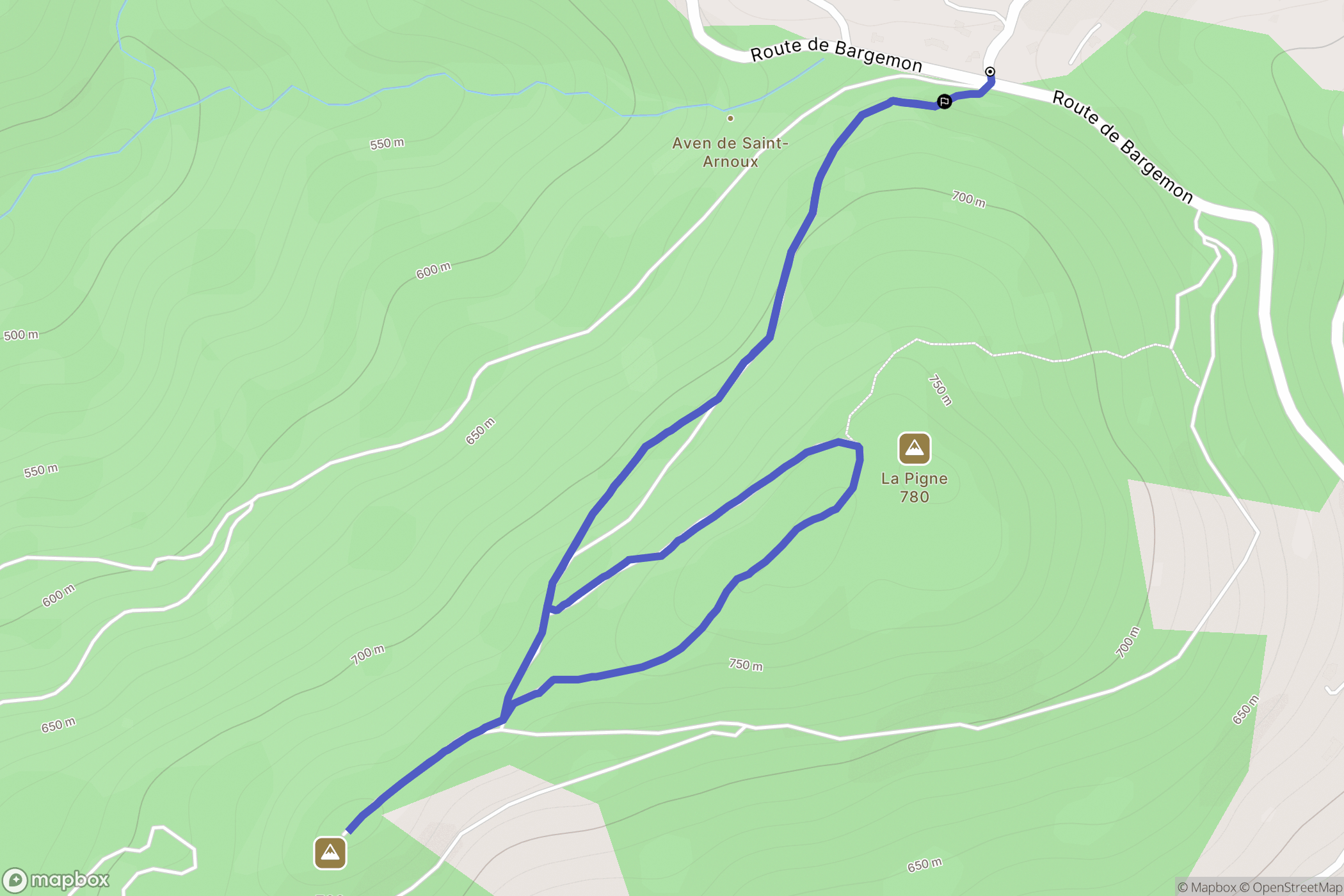 Seillans : carte du parcours de randonnée - France