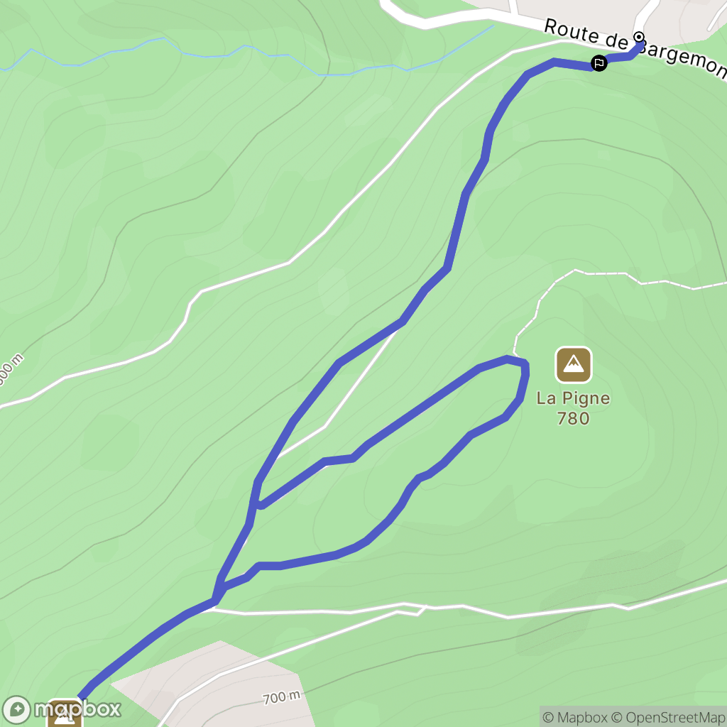 Seillans : carte du parcours de randonnée - France