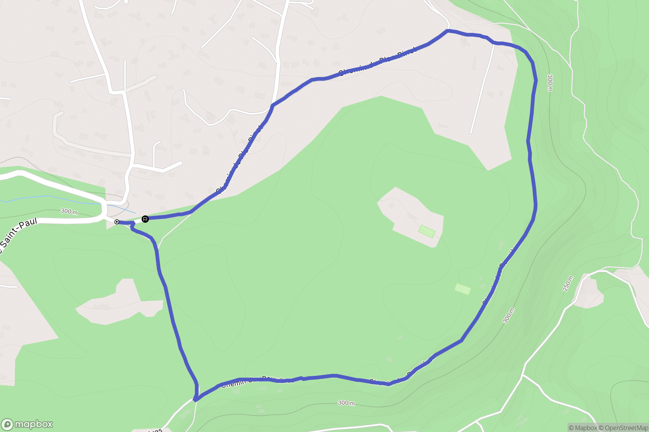 Bagnols-en-Forêt : carte du parcours de randonnée - France
