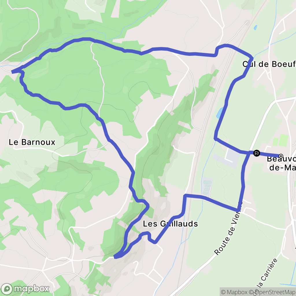 Beauvoir-de-Marc : carte du parcours de randonnée - France