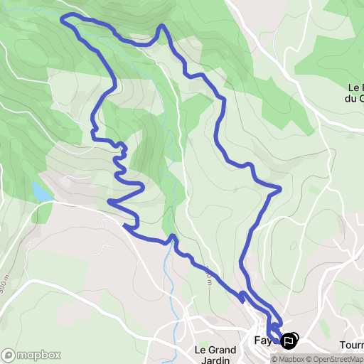Fayence : carte du parcours de randonnée - France