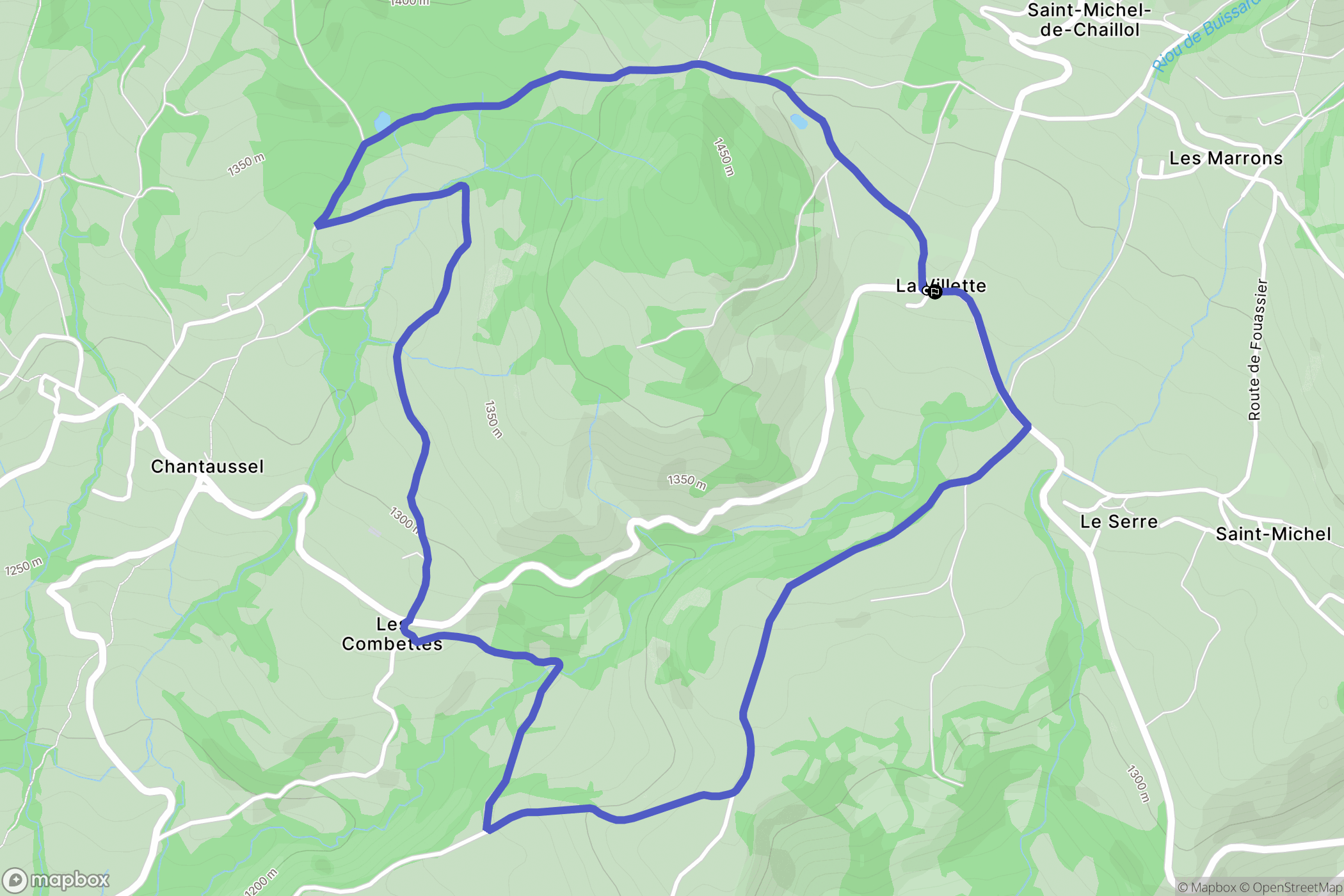 Saint-Michel-de-Chaillol : carte du parcours de randonnée - France