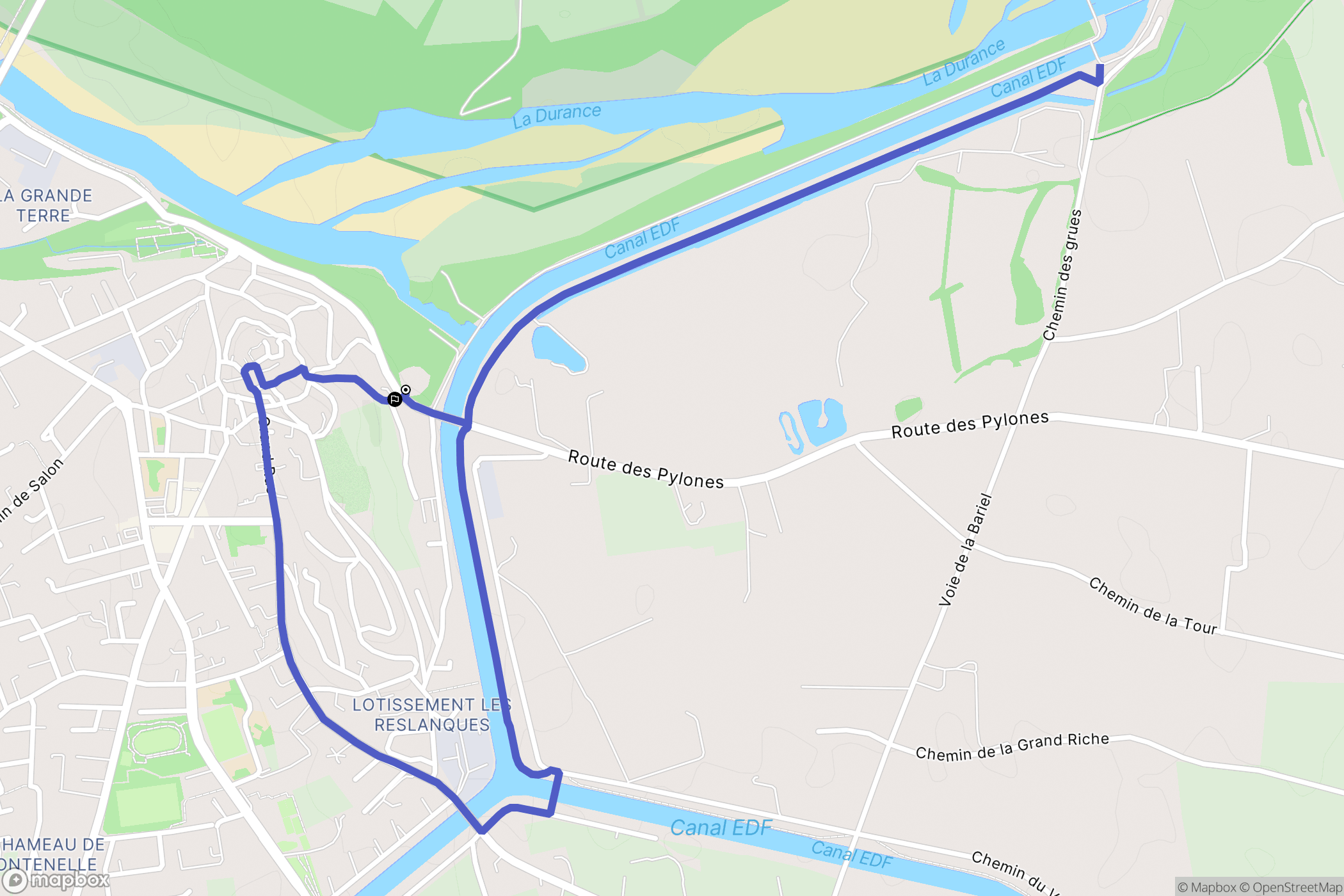 Mallemort : carte du parcours de randonnée - France