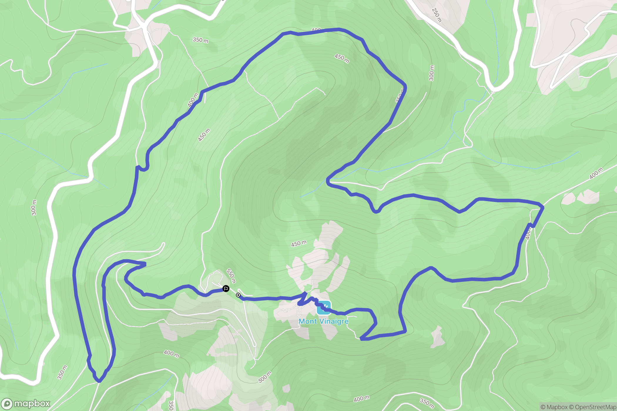 Fréjus : carte du parcours de randonnée - France