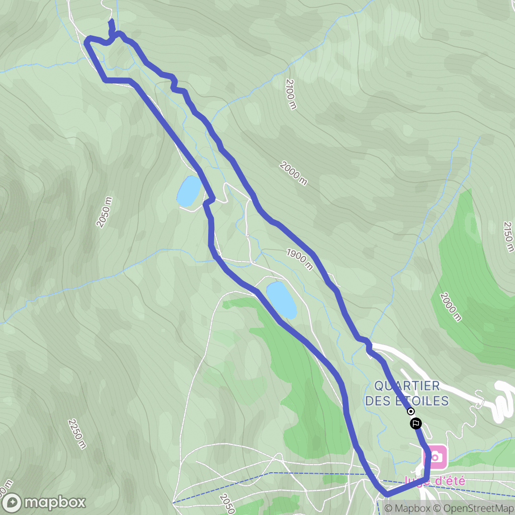 Allos : carte du parcours de randonnée - France