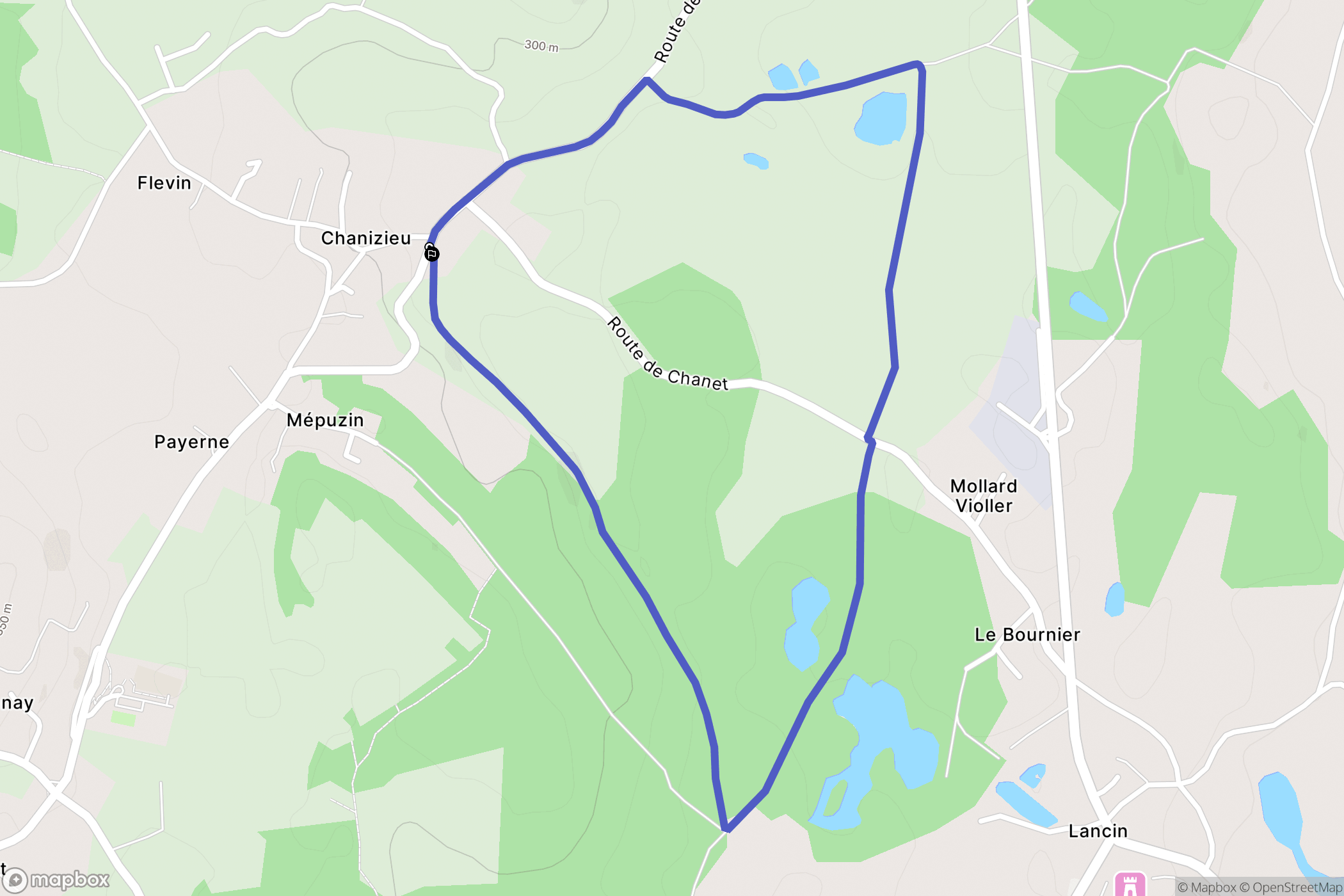 Courtenay : carte du parcours de randonnée - France
