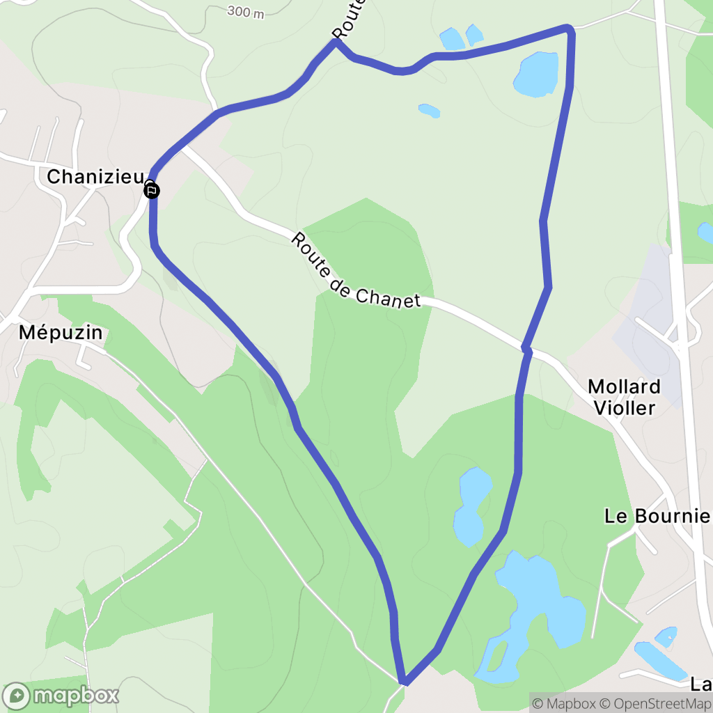 Courtenay : carte du parcours de randonnée - France