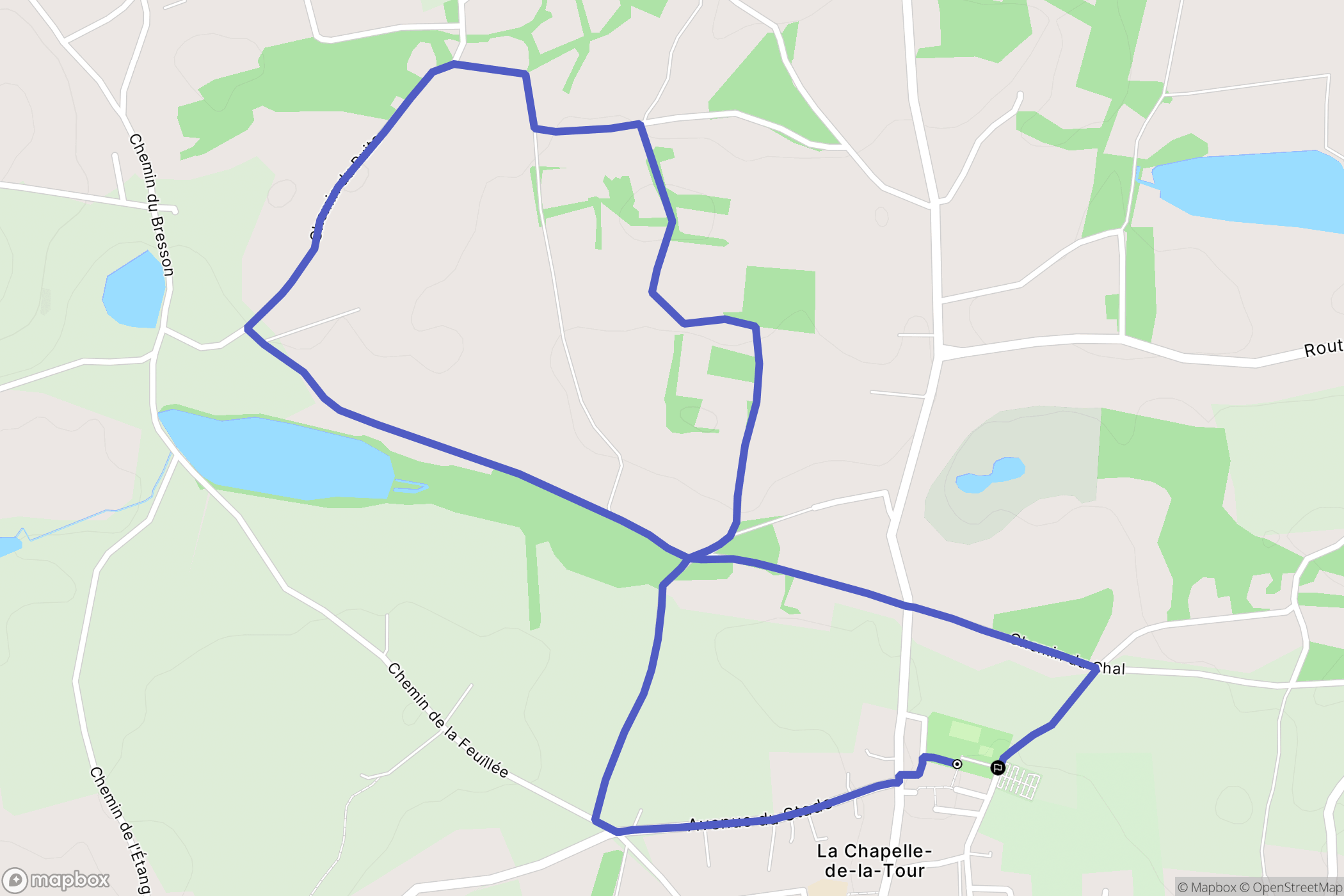 La Chapelle-de-la-Tour : carte du parcours de randonnée - France