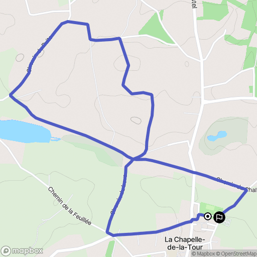 La Chapelle-de-la-Tour : carte du parcours de randonnée - France