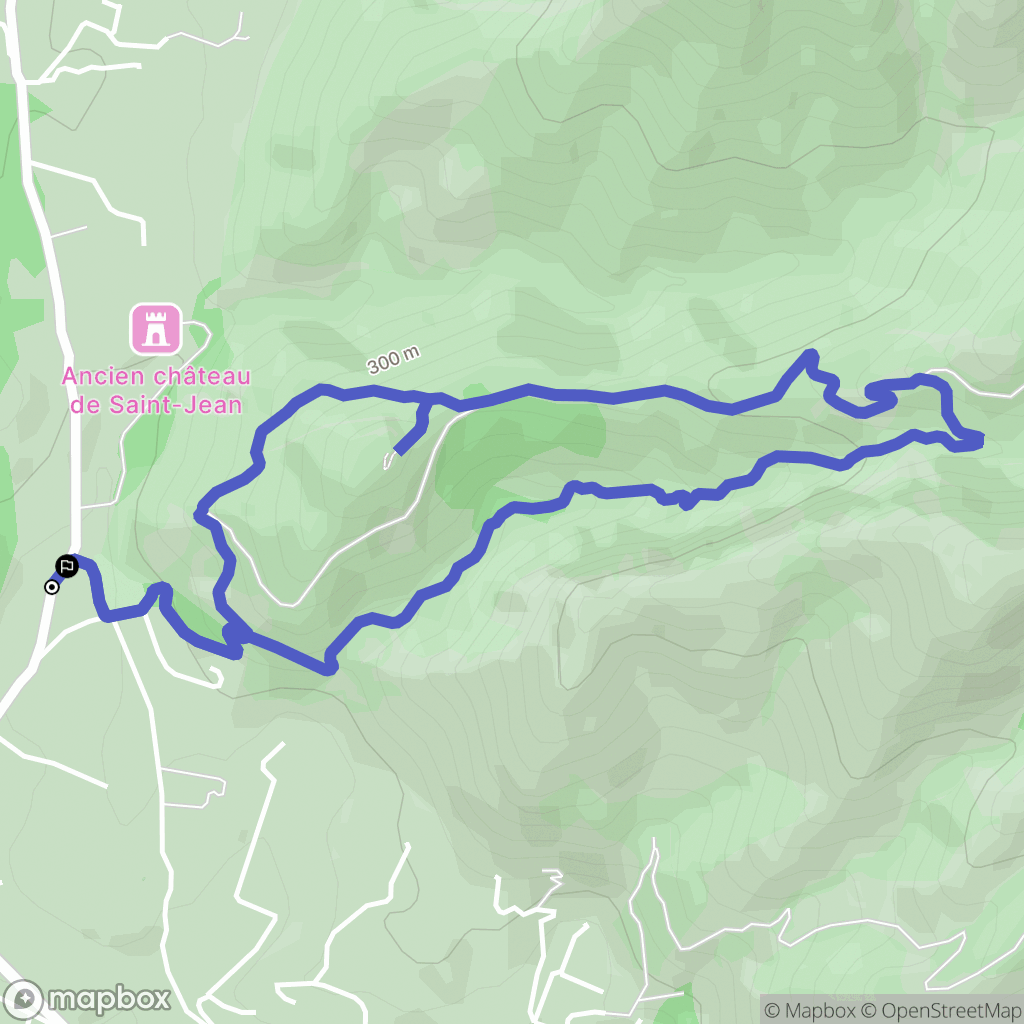 Gémenos : carte du parcours de randonnée - France