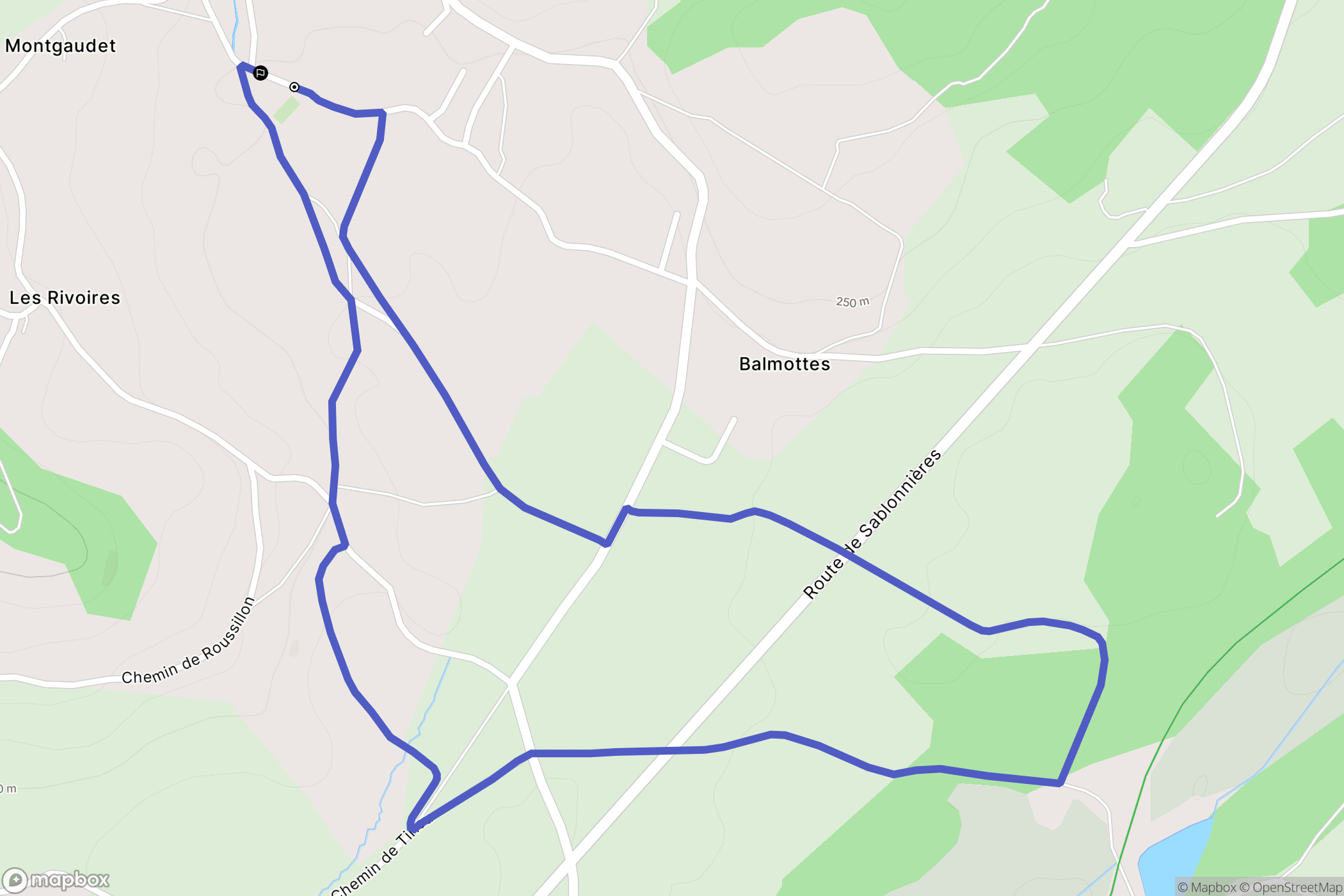 Courtenay : carte du parcours de randonnée - France