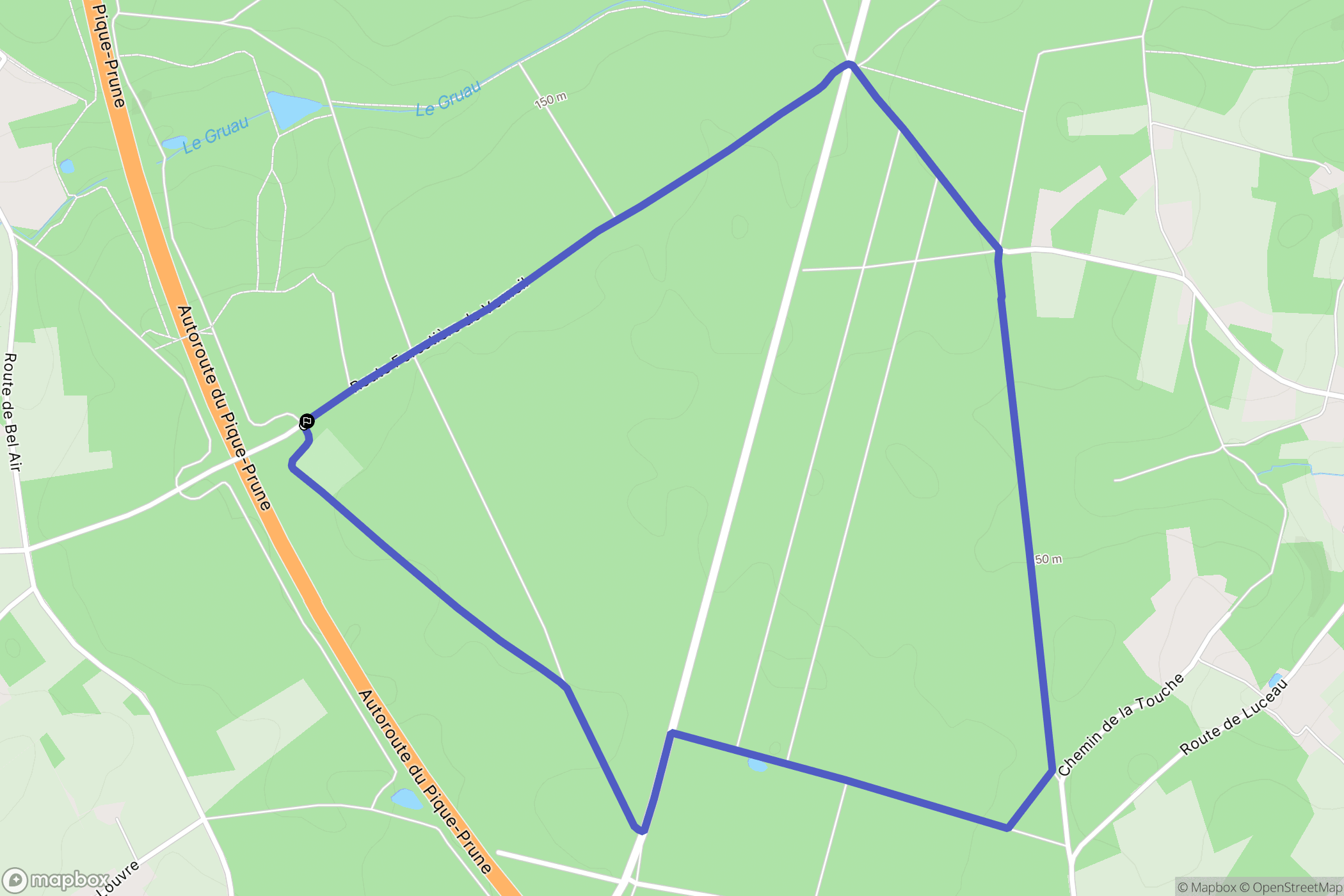 Lavernat : carte du parcours de randonnée - France