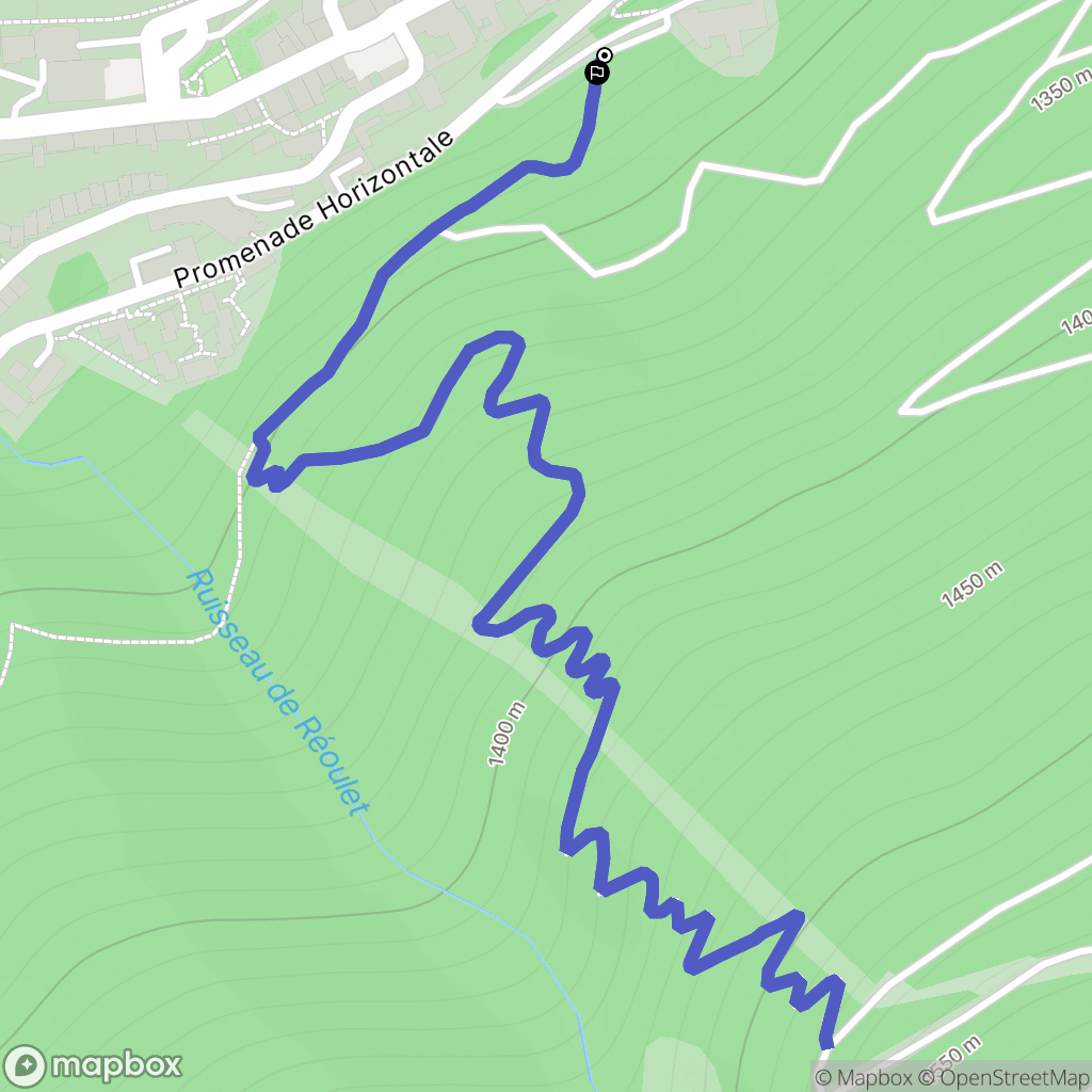 Barèges : carte du parcours de randonnée - France