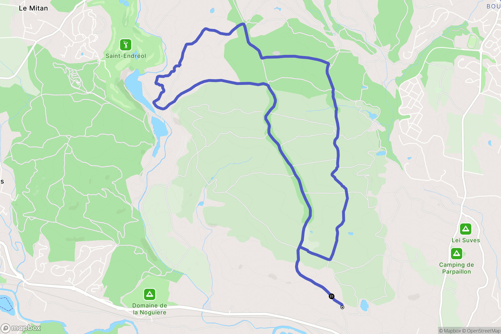 Roquebrune-sur-Argens : carte du parcours de randonnée - France