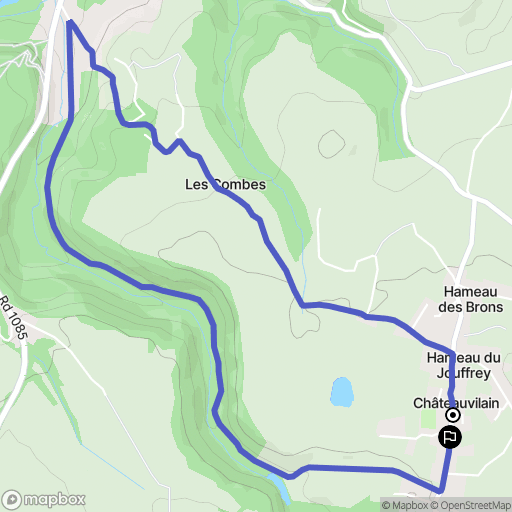 Châteauvilain : carte du parcours de randonnée - France