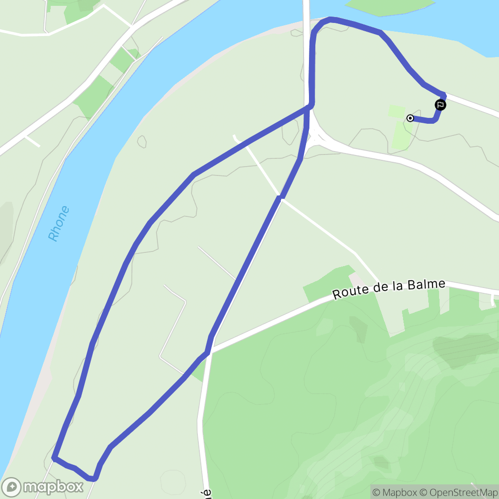 Vertrieu : carte du parcours de randonnée - France