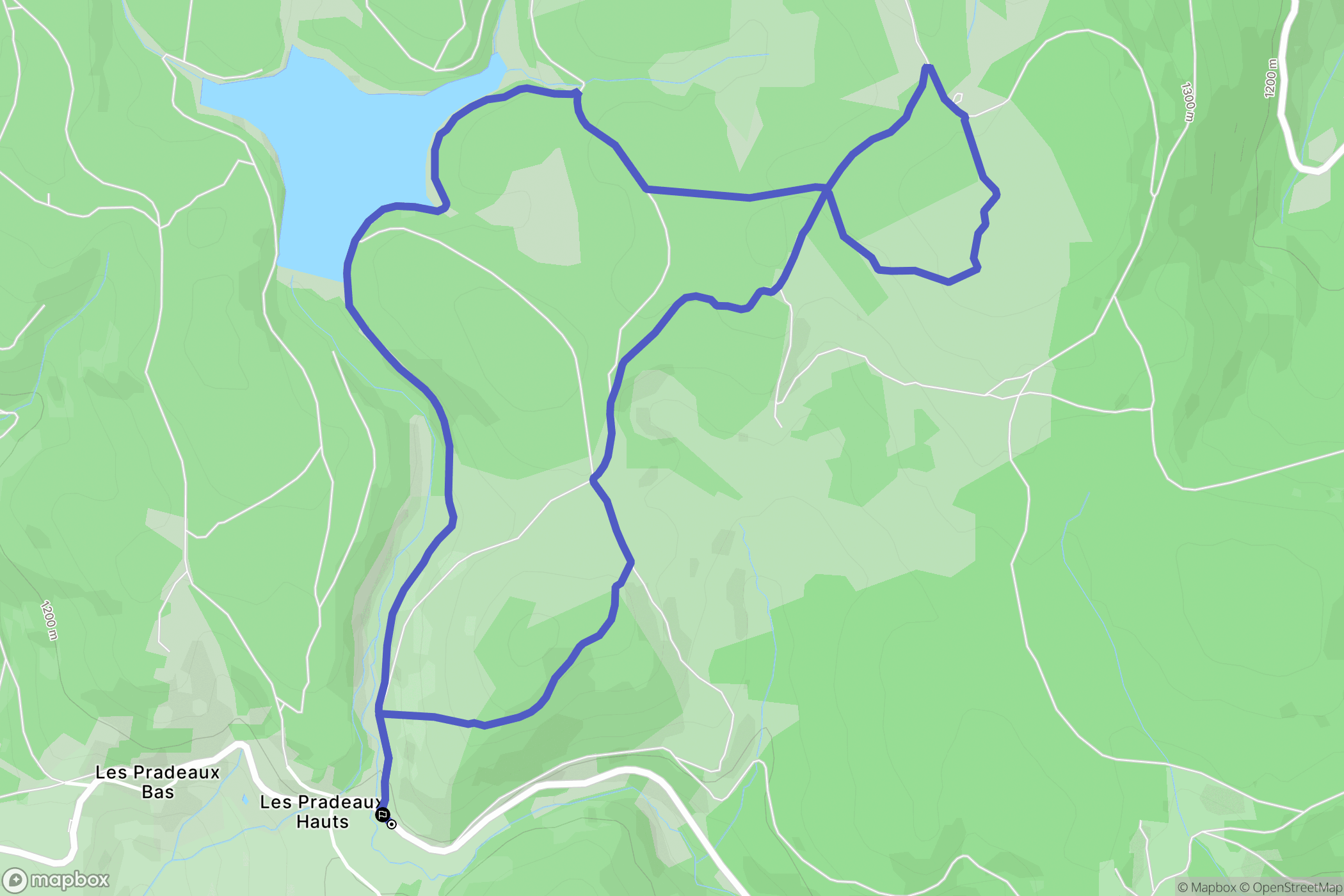 Grandrif : carte du parcours de randonnée - France