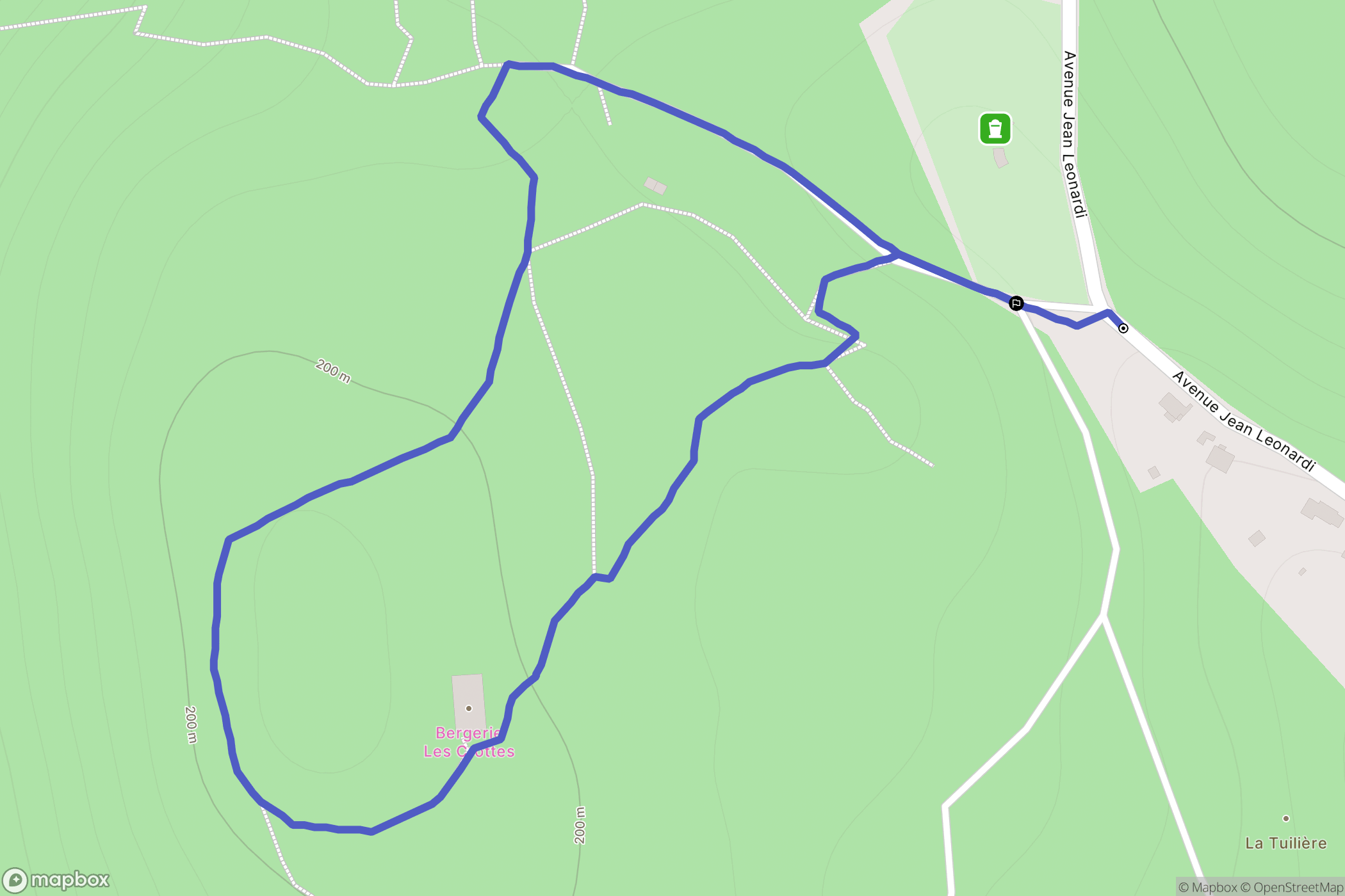 La Colle-sur-Loup : carte du parcours de randonnée - France