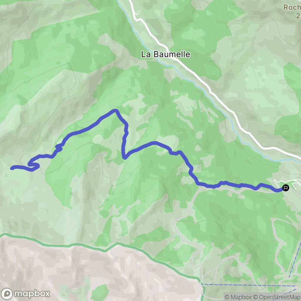 Allos : carte du parcours de randonnée - France