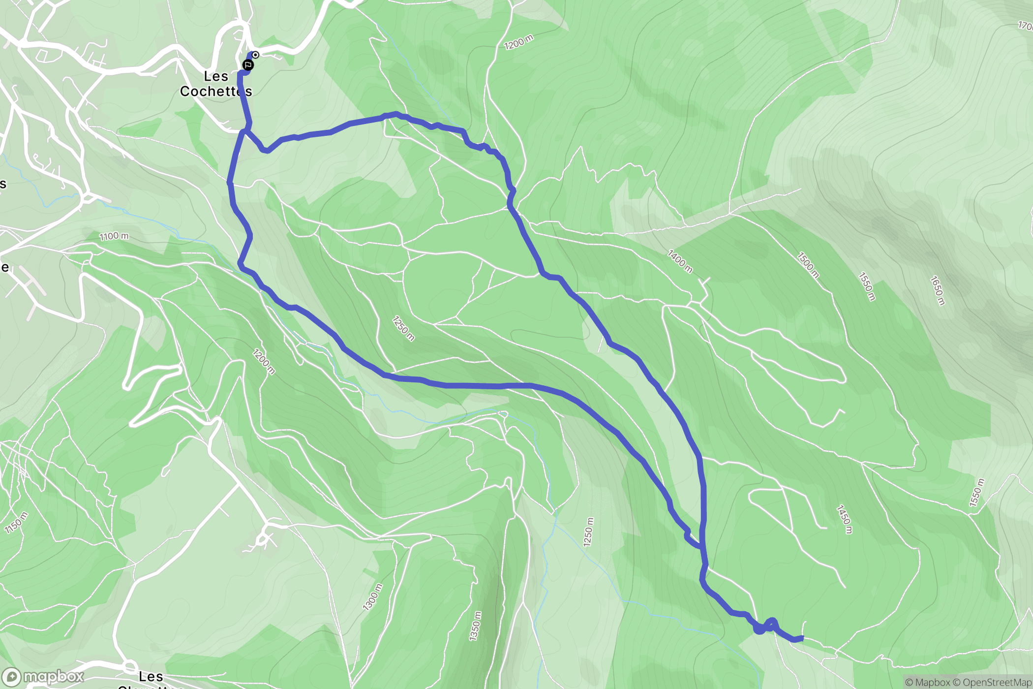 Villard-de-Lans : carte du parcours de randonnée - France