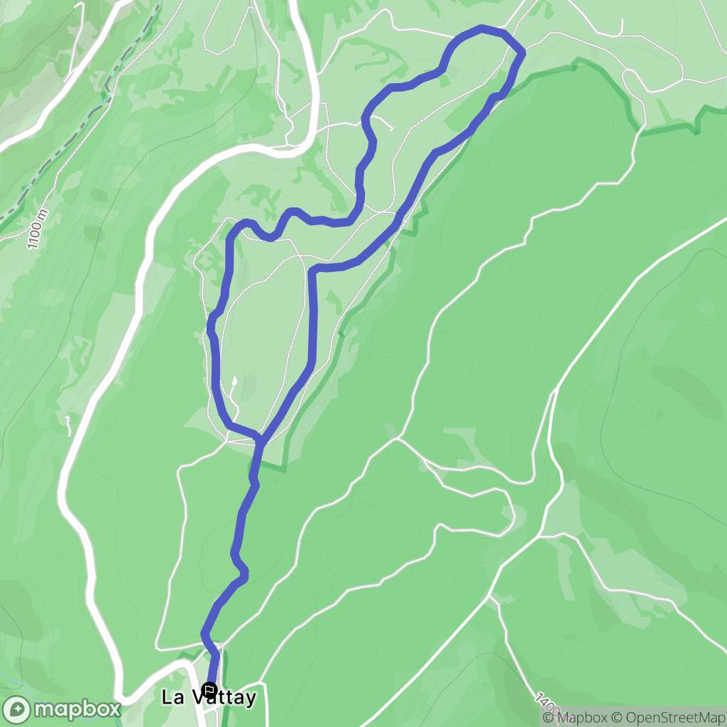 Mijoux : carte du parcours de randonnée - France