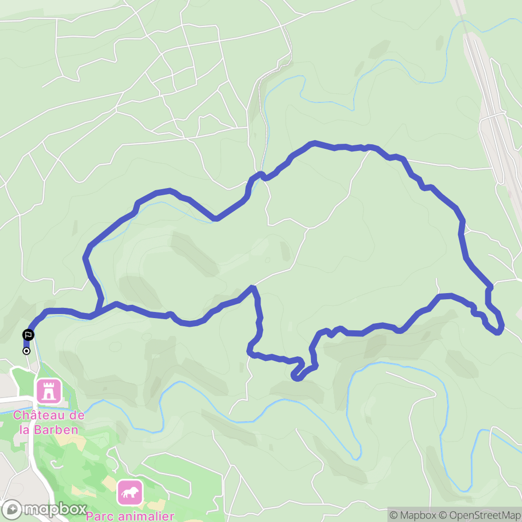 Barben, Pélissanne : carte du parcours de randonnée - France