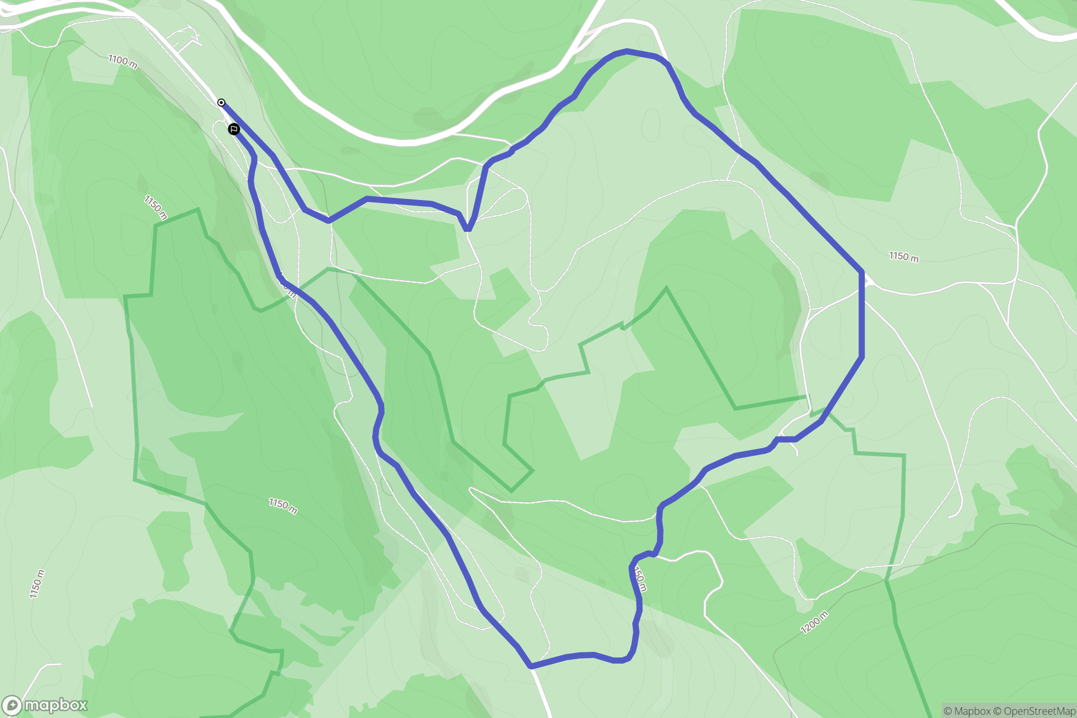 Mouthe : carte du parcours de randonnée - France