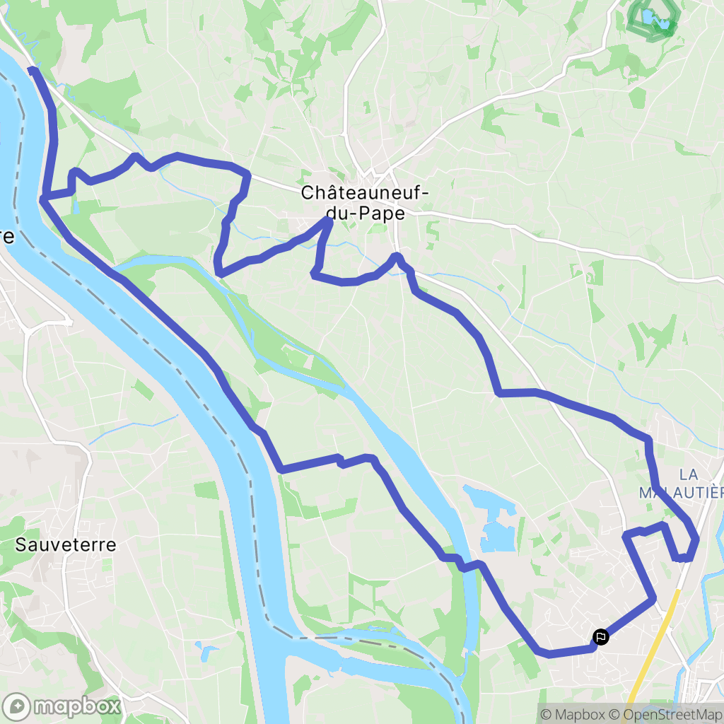 Sorgues : carte du parcours de randonnée - France