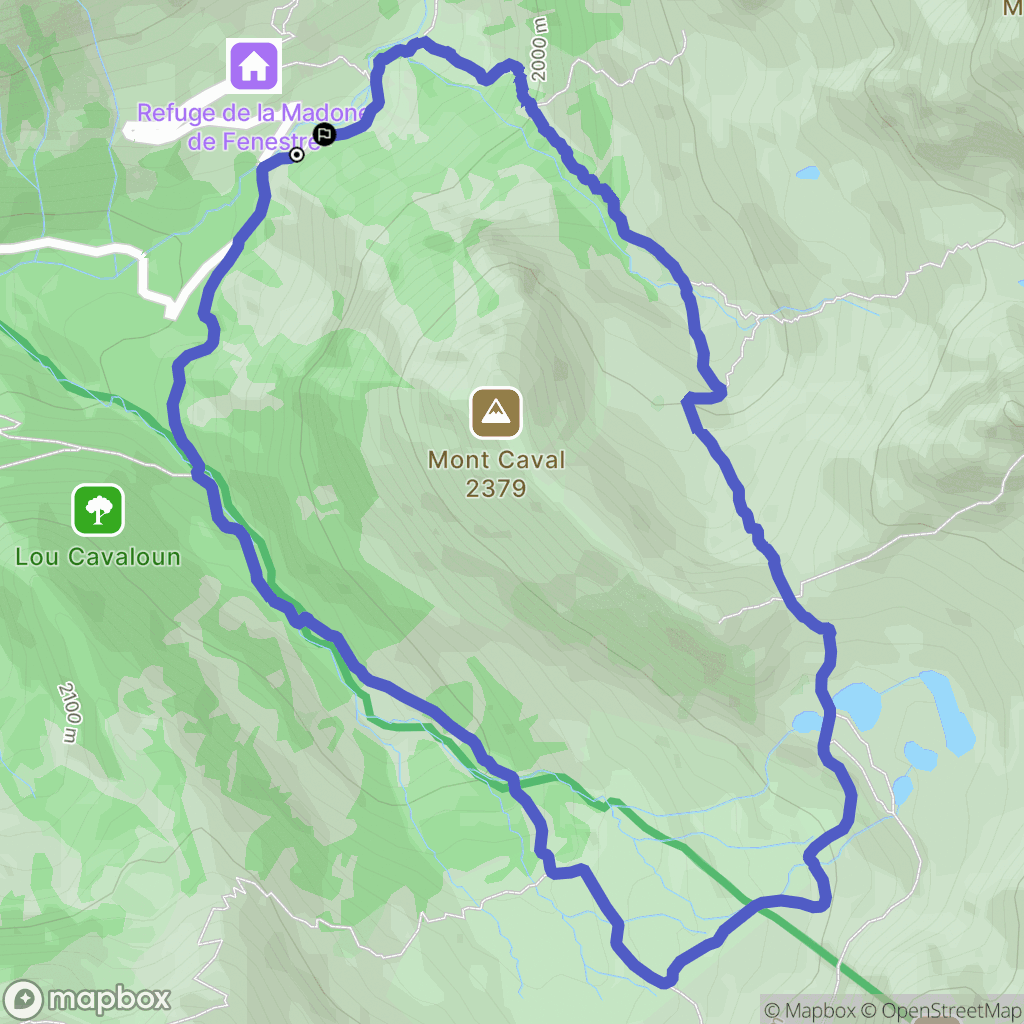 Saint-Martin-Vésubie : carte du parcours de randonnée - France