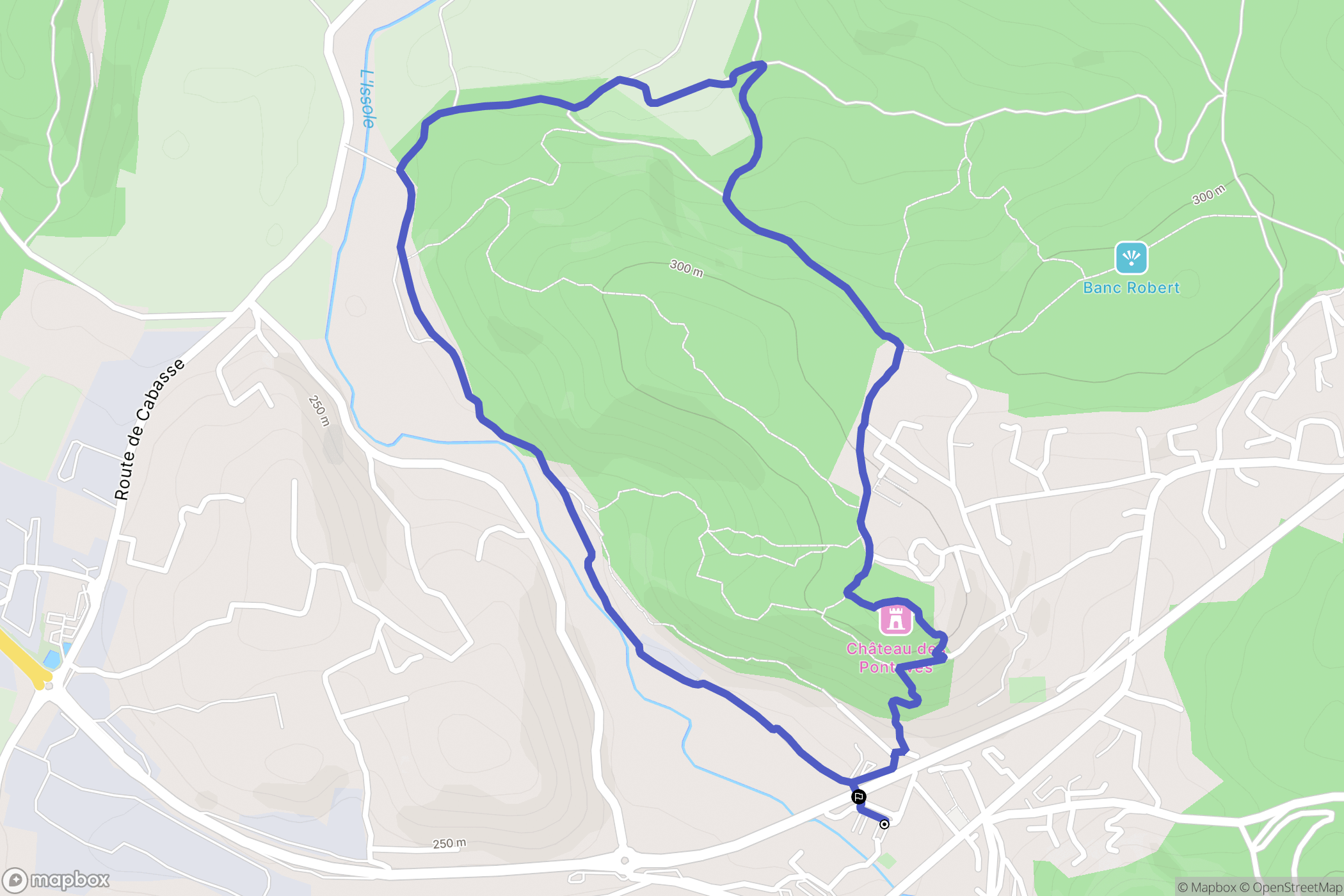 Flassans-sur-Issole : carte du parcours de randonnée - France