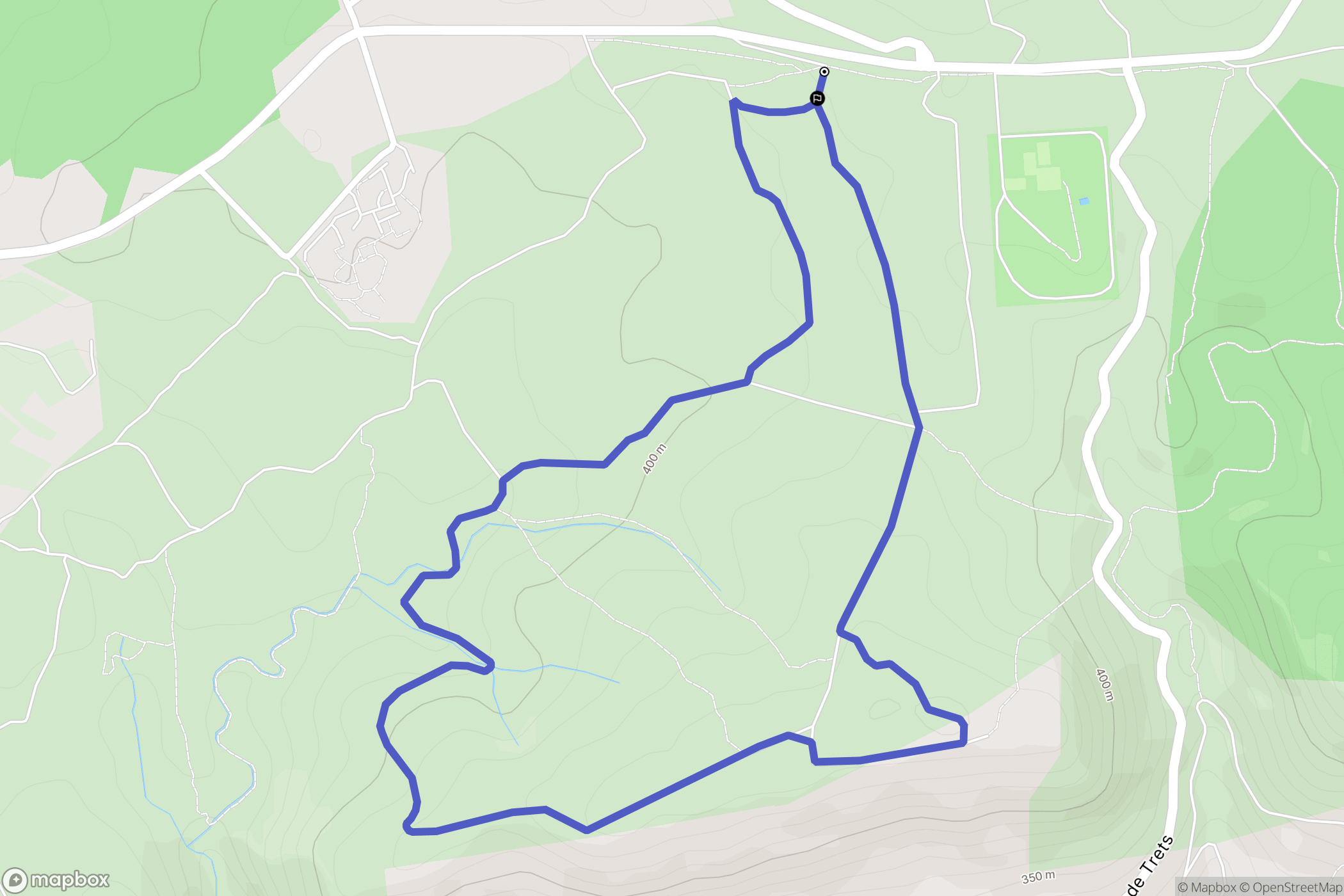 Belcodène : carte du parcours de randonnée - France