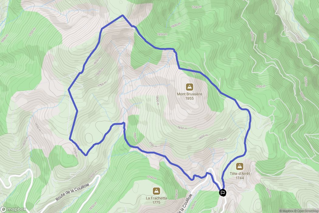 Beuil : carte du parcours de randonnée - France