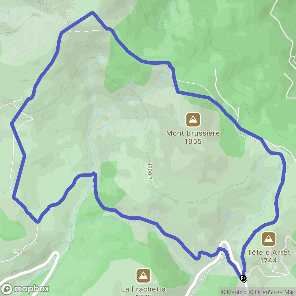 Beuil : carte du parcours de randonnée - France