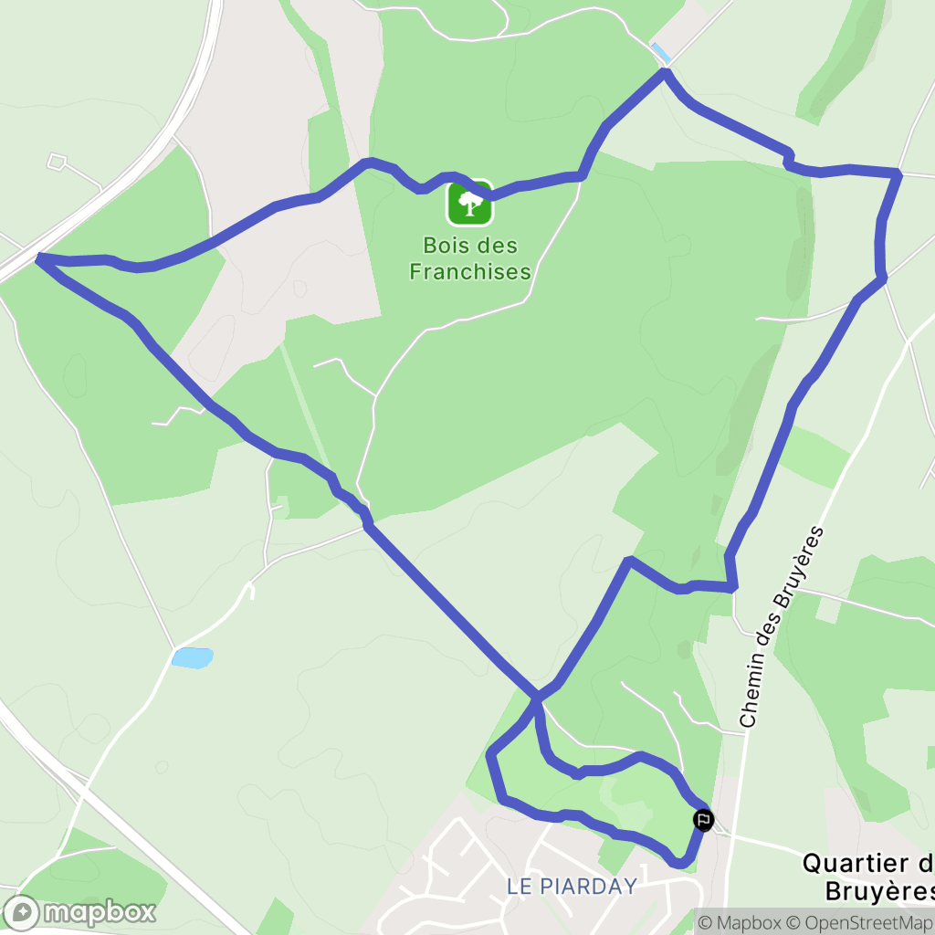 Charvieu-Chavagneux : carte du parcours de randonnée - France