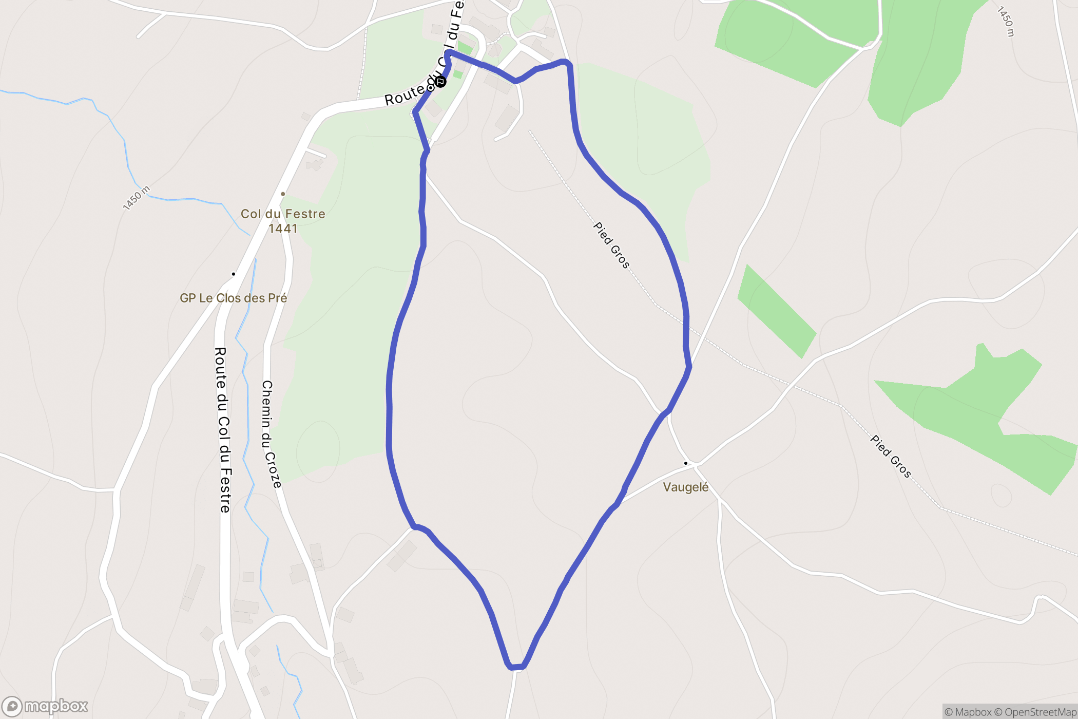 Le Dévoluy : carte du parcours de randonnée - France
