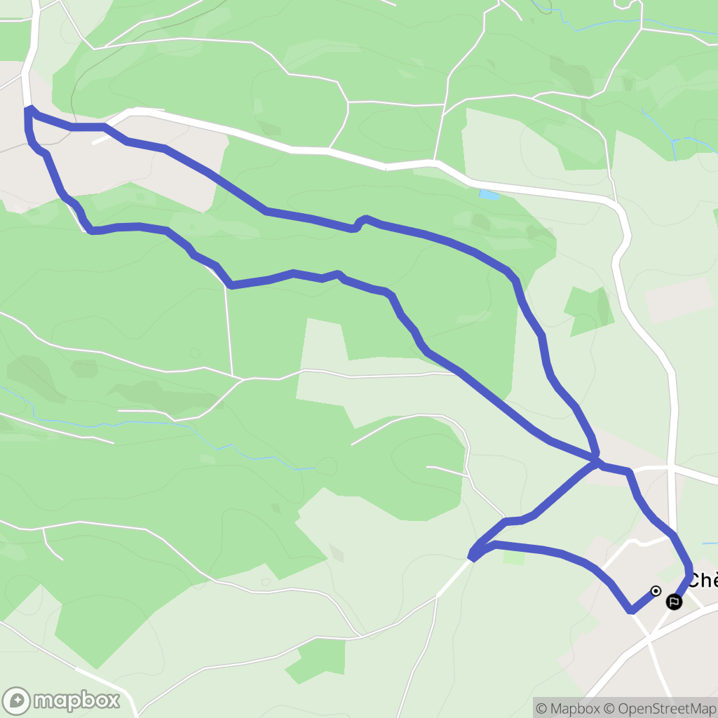 Chèzeneuve : carte du parcours de randonnée - France