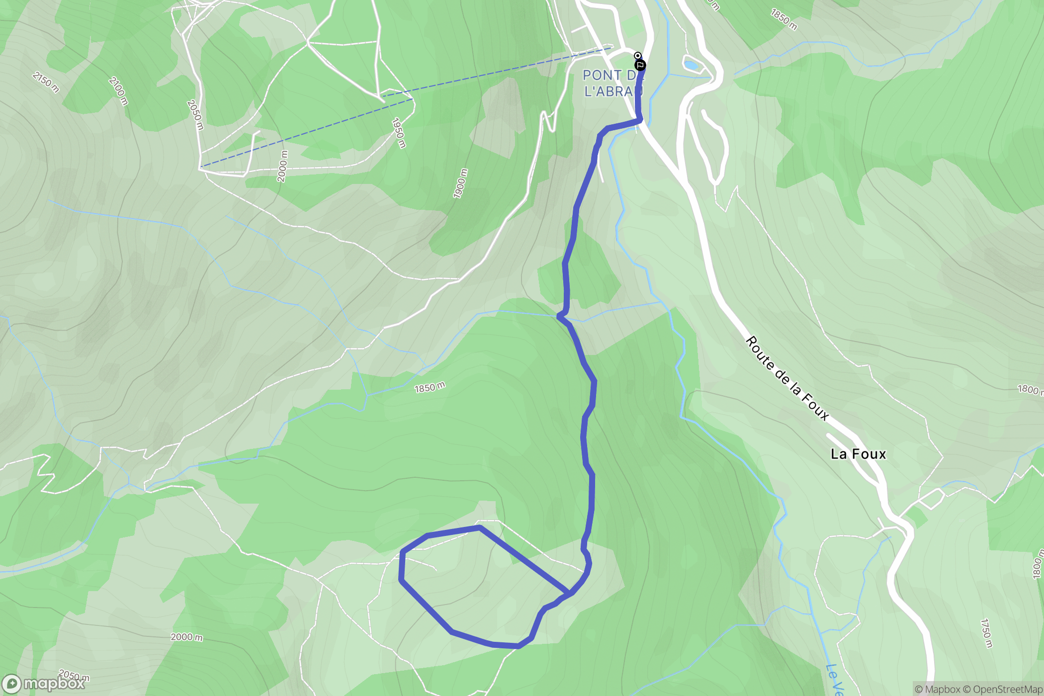 Allos : carte du parcours de randonnée - France