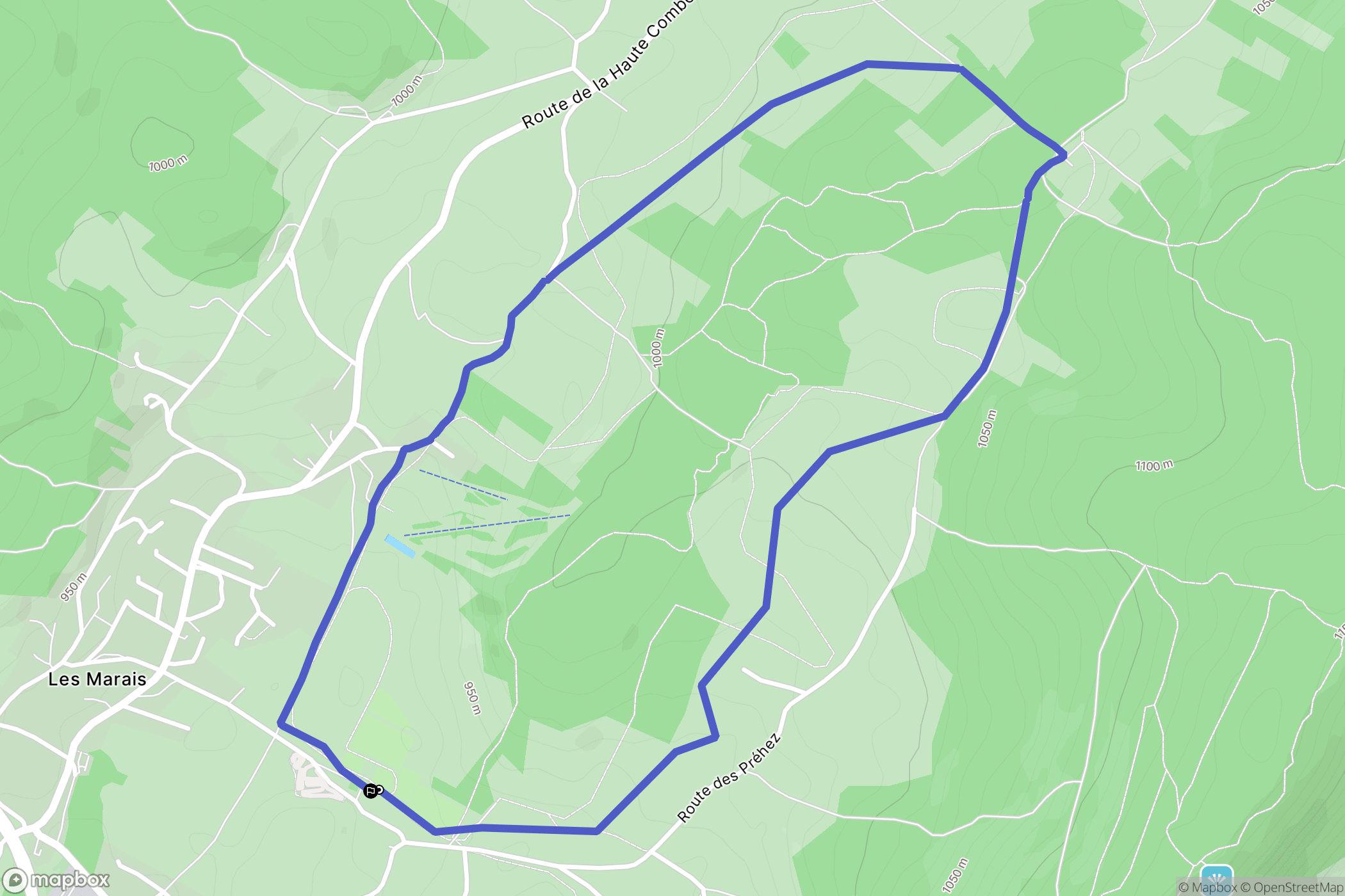 Morbier : carte du parcours de randonnée - France