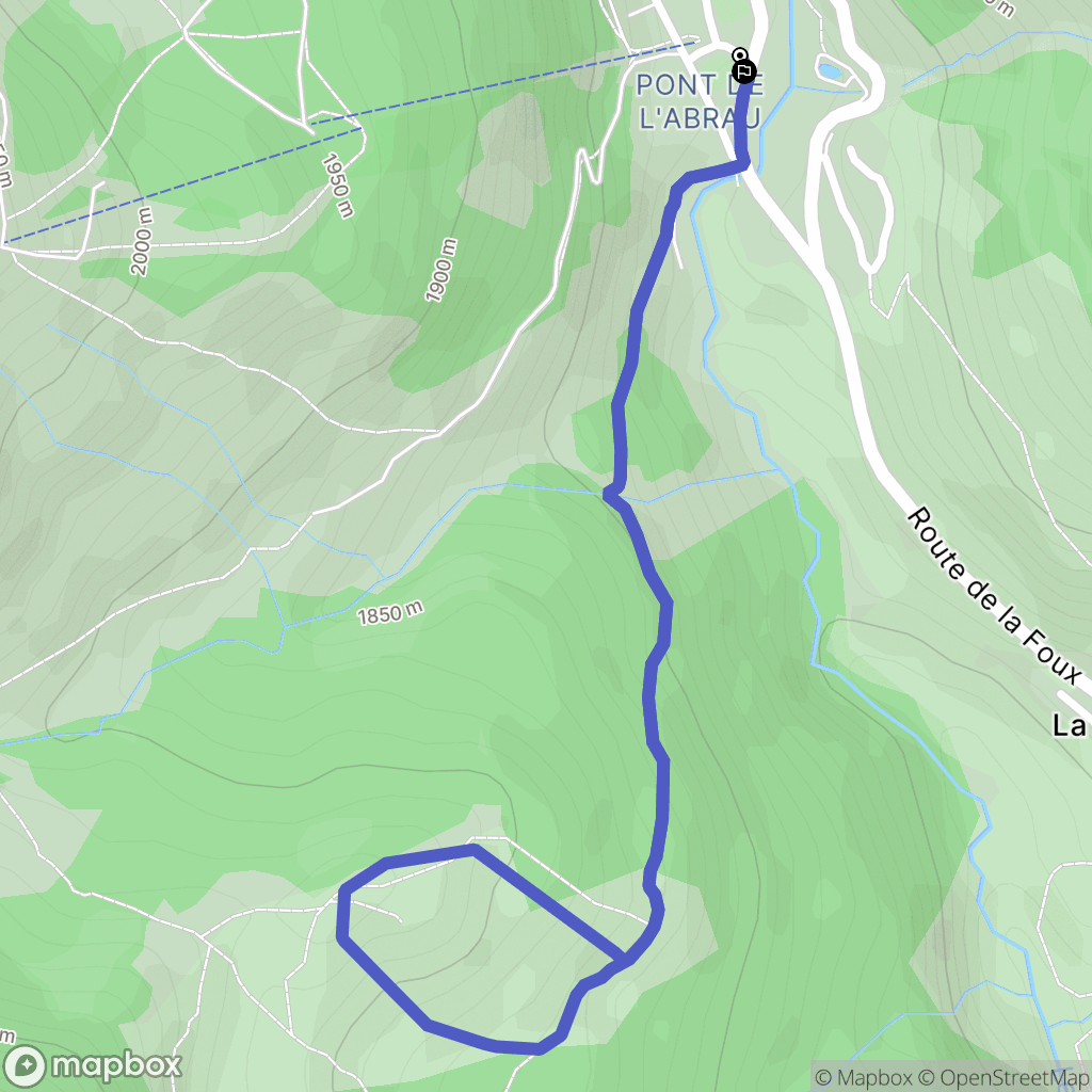 Allos : carte du parcours de randonnée - France