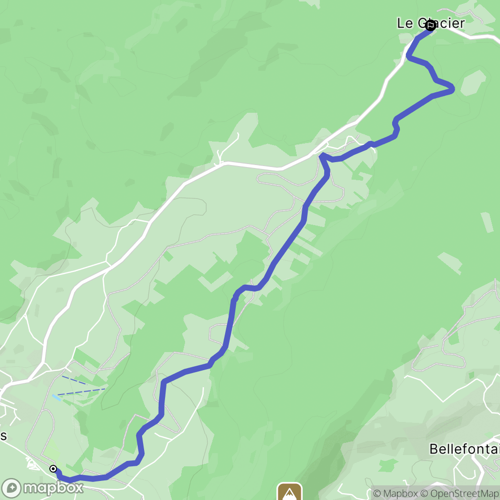 Morbier : carte du parcours de randonnée - France