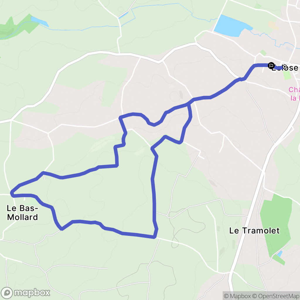 Eclose-Badinières : carte du parcours de randonnée - France
